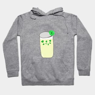 Yellow green lemon tea lime juice art glass Hoodie